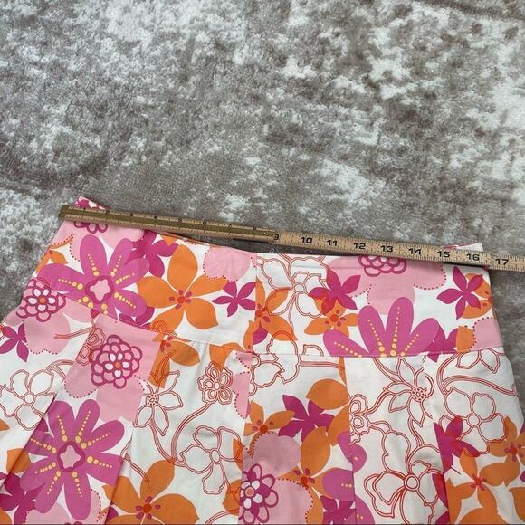 OBOE Flare Hem Floral Skirt
White with Lavender and Red Floral print SZ M - Picture 6 of 11